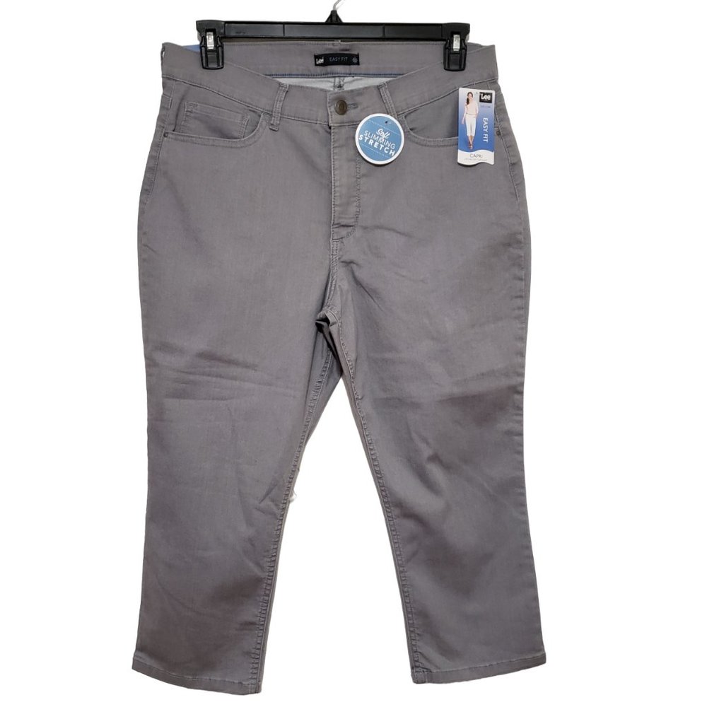 LEE Easy Fit Women's 16M Gray (Silver Lining) Capri Pants NWT